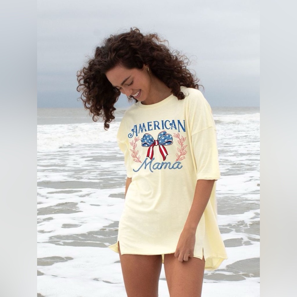 Simply Southern American Mama Beach T-Shirt